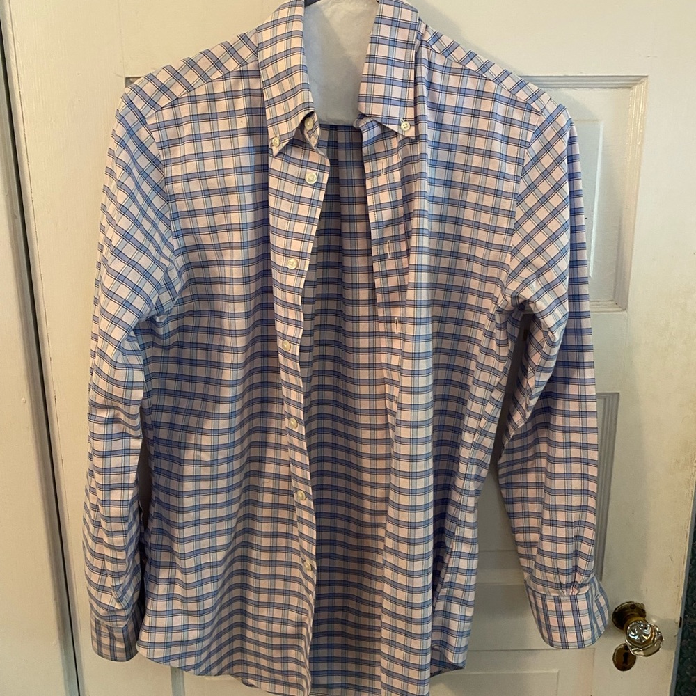 Brooks Brothers S Pink Plaid Button-down